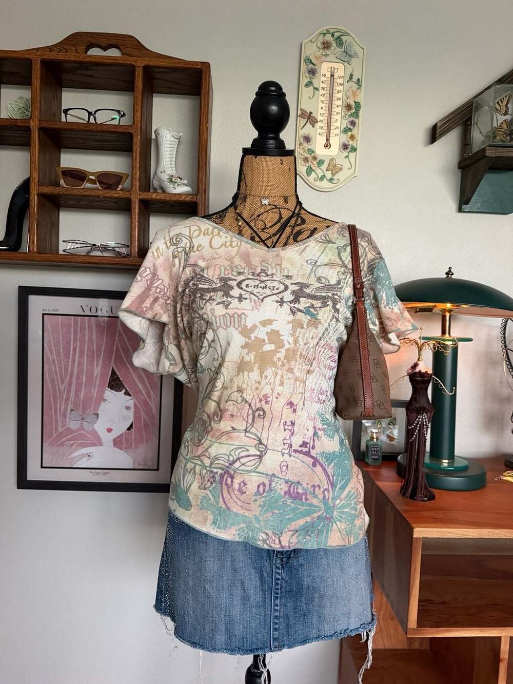 Grunge fairycore whimsical y2k top